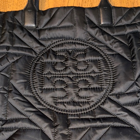 Tory Burch Black Quilted Tote - Picture 2 of 6